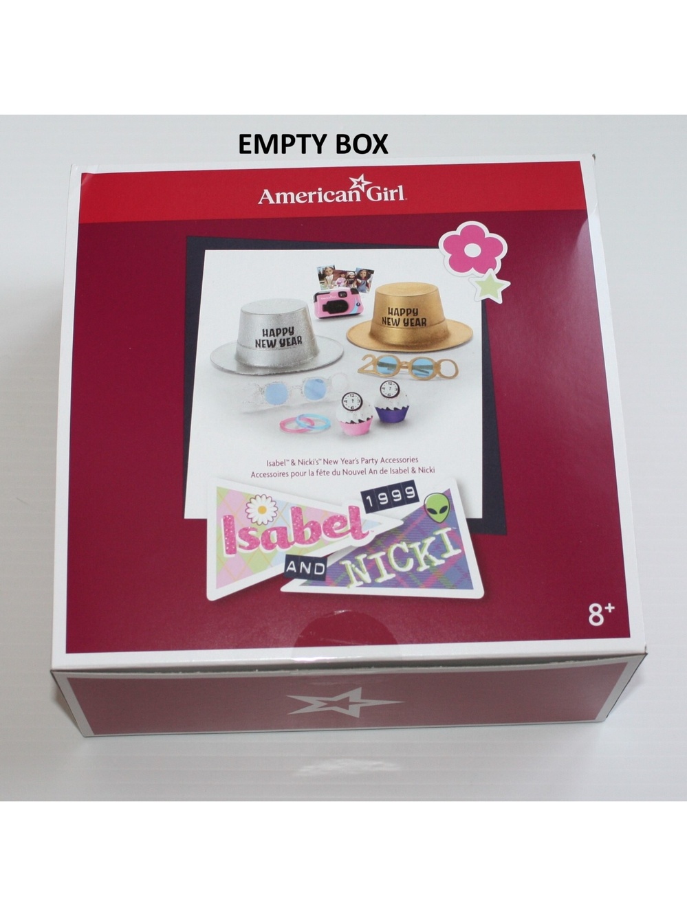 American Girl Isabel & Nicki's New Year's Party Accessories EMPTY Box Only